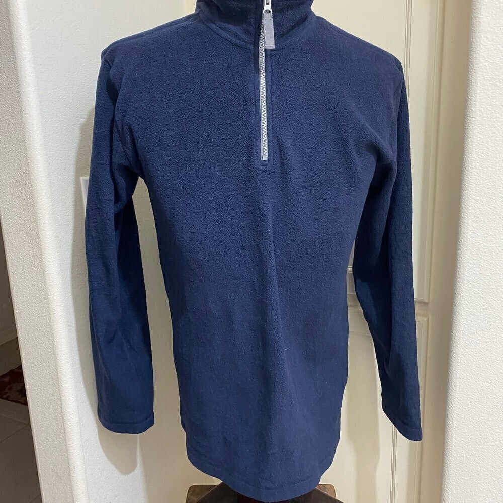 Champs Sports Men's Navy Blue Fleece Pullover 1/4 Zip Sz-Lg